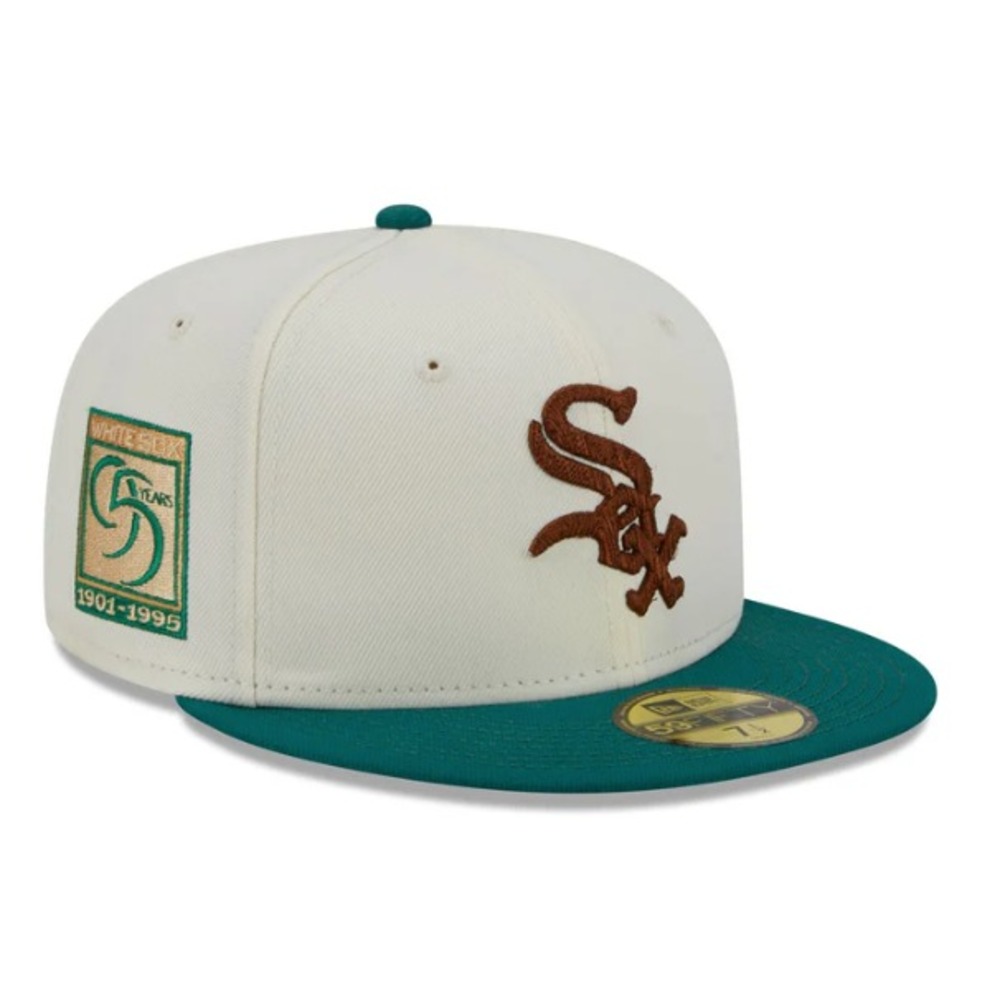 New Era Chicago White Sox Camp 59FIFTY Fitted Hat 95 Years Patch 7 5/8